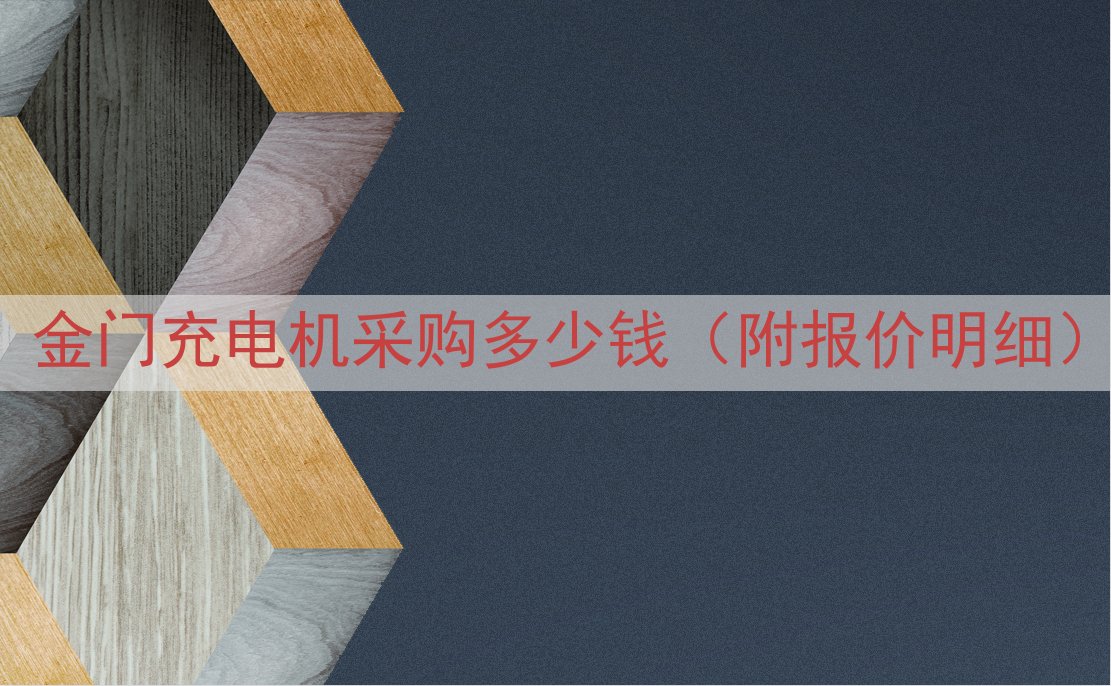 金门充电机采购多少钱（附报价明细）
